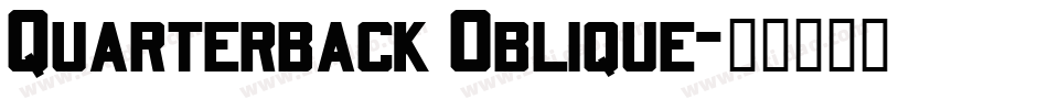 Quarterback Oblique字体转换